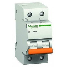 Автоматический выключатель Schneider Electric (Домовой) ВА63 1п+N 10А 4,5кА (хар.С)